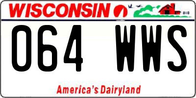 WI license plate 064WWS
