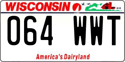 WI license plate 064WWT