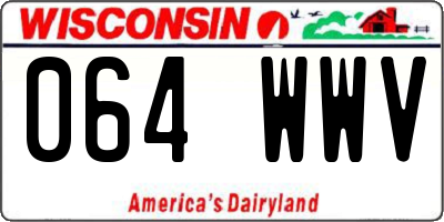 WI license plate 064WWV