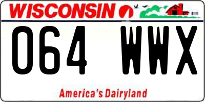 WI license plate 064WWX