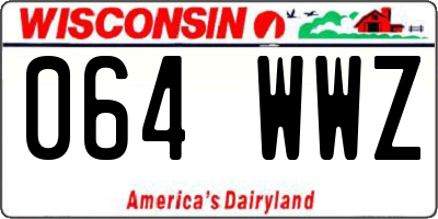 WI license plate 064WWZ