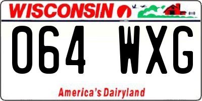 WI license plate 064WXG