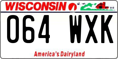 WI license plate 064WXK