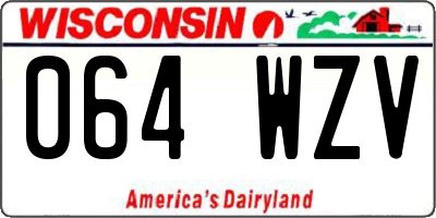 WI license plate 064WZV
