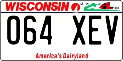 WI license plate 064XEV