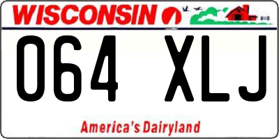 WI license plate 064XLJ