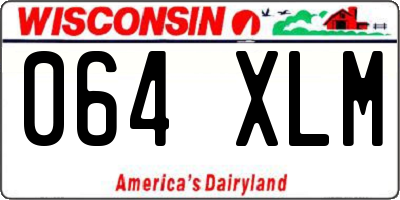WI license plate 064XLM