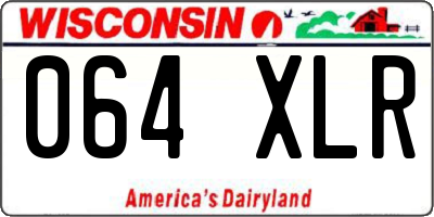 WI license plate 064XLR