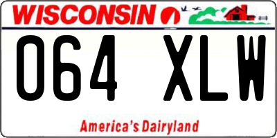 WI license plate 064XLW