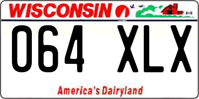 WI license plate 064XLX