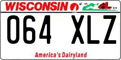 WI license plate 064XLZ