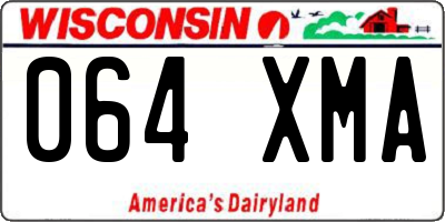 WI license plate 064XMA