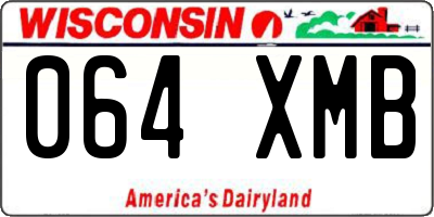 WI license plate 064XMB