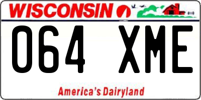 WI license plate 064XME