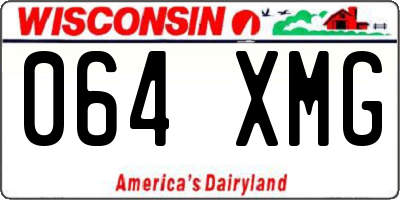 WI license plate 064XMG