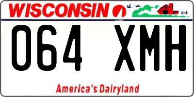 WI license plate 064XMH
