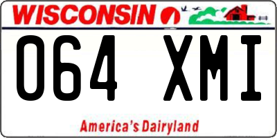 WI license plate 064XMI
