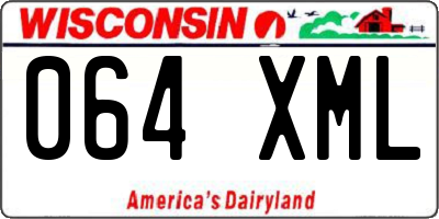 WI license plate 064XML