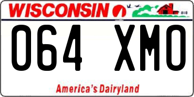 WI license plate 064XMO