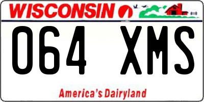 WI license plate 064XMS