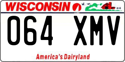 WI license plate 064XMV