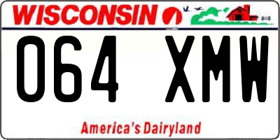 WI license plate 064XMW