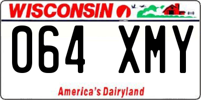 WI license plate 064XMY