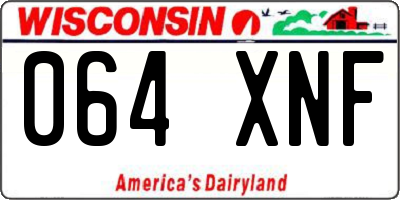 WI license plate 064XNF