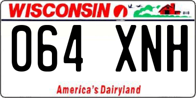 WI license plate 064XNH