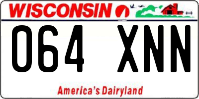 WI license plate 064XNN