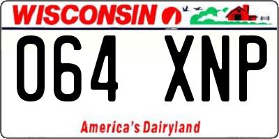 WI license plate 064XNP