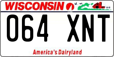WI license plate 064XNT
