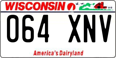 WI license plate 064XNV