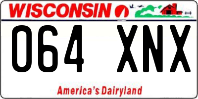 WI license plate 064XNX