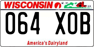WI license plate 064XOB