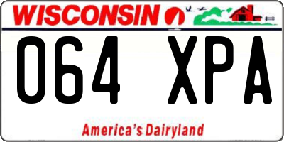 WI license plate 064XPA