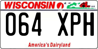 WI license plate 064XPH