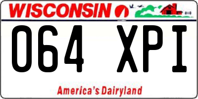 WI license plate 064XPI