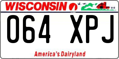 WI license plate 064XPJ