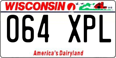 WI license plate 064XPL