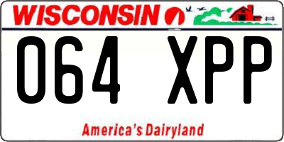 WI license plate 064XPP