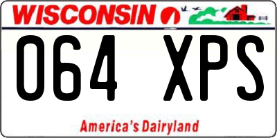 WI license plate 064XPS
