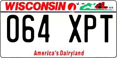 WI license plate 064XPT