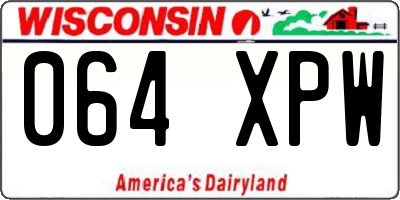 WI license plate 064XPW