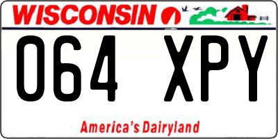WI license plate 064XPY