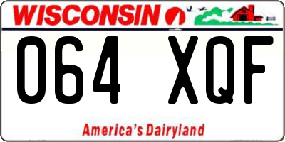 WI license plate 064XQF