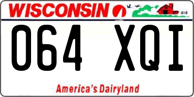 WI license plate 064XQI