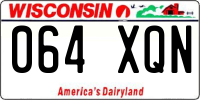 WI license plate 064XQN