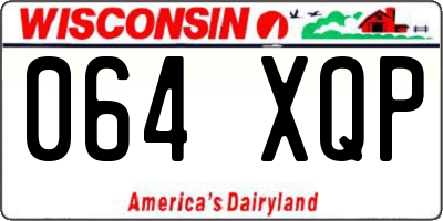 WI license plate 064XQP
