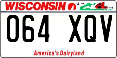 WI license plate 064XQV